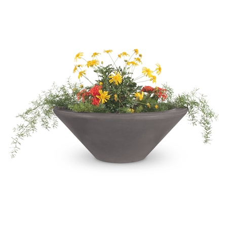 The Outdoor Plus 36 Round Cazo Planter Bowl - GFRC Concrete - Chestnut - OPT-36RP-CST